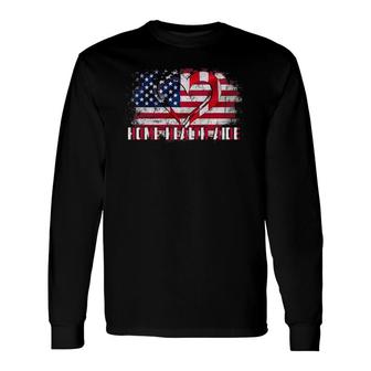 Vintage Home Health Aide With American Flag Nurse Long Sleeve T-Shirt T-Shirt | Mazezy