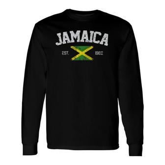 Vintage Kingston Jamaica Est 1962 Souvenir Long Sleeve T-Shirt T-Shirt | Mazezy