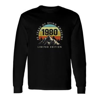 Vintage Made In 1980 Vintage 1980 Long Sleeve T-Shirt - Thegiftio UK