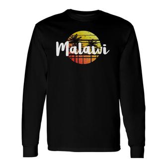 Vintage Malawi Sunset Souvenir Long Sleeve T-Shirt T-Shirt | Mazezy