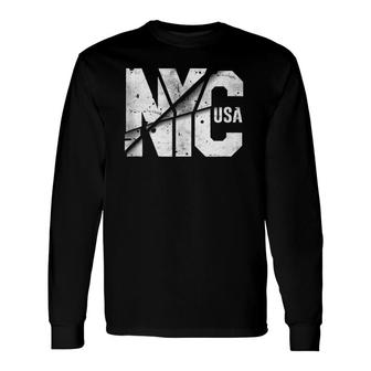 Vintage New York City Nyc Usanew York City Long Sleeve T-Shirt T-Shirt | Mazezy