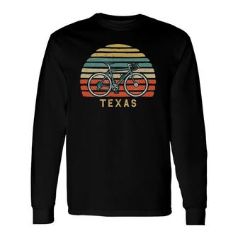 Vintage Retro Bike Texas Cyclist Long Sleeve T-Shirt | Mazezy
