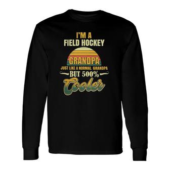 Vintage Retro Field Hockey Grandpa Long Sleeve T-Shirt T-Shirt | Mazezy
