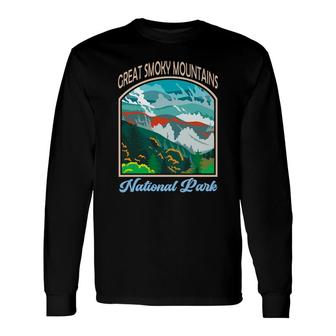 Vintage Retro Great Smoky Mountains National Park Travel Adventure Long Sleeve T-Shirt - Thegiftio