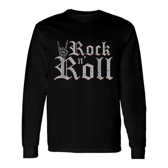 Vintage Rock And Roll Music Retro Rock Roll Great Long Sleeve T-Shirt - Thegiftio UK