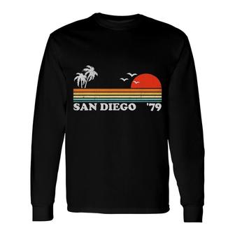Vintage San Diego California Beach Retro Surfing 70'S Long Sleeve T-Shirt T-Shirt | Mazezy