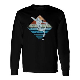 Vintage Ski Diamond Freestyle Skier Long Sleeve T-Shirt T-Shirt | Mazezy