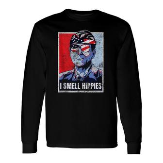 Vintage I Smell Hippies 4Th Of July Merica Long Sleeve T-Shirt T-Shirt | Mazezy