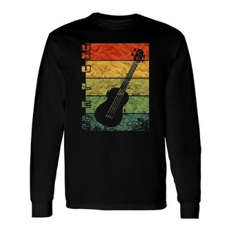 Vintage Ukulele Hawaiian Musician Uke Guitar Island Long Sleeve T-Shirt T-Shirt | Mazezy