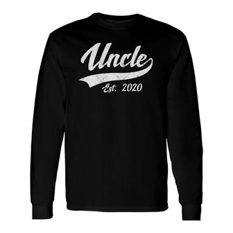 Vintage Uncle Est 2020 New Uncle Father Day Long Sleeve T-Shirt T-Shirt | Mazezy