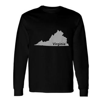 Virginia Map State Home Pride Long Sleeve T-Shirt T-Shirt | Mazezy