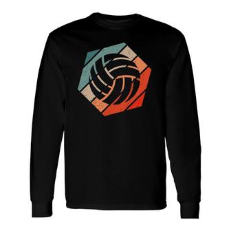 Volleyball Lover Retro Style Vintage Long Sleeve T-Shirt T-Shirt | Mazezy