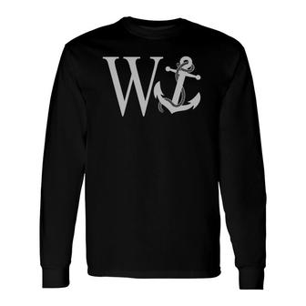 W Anchor Word Game Long Sleeve T-Shirt T-Shirt | Mazezy