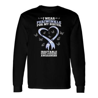 I Wear Periwinkle Sister Ibs Awareness Long Sleeve T-Shirt T-Shirt | Mazezy