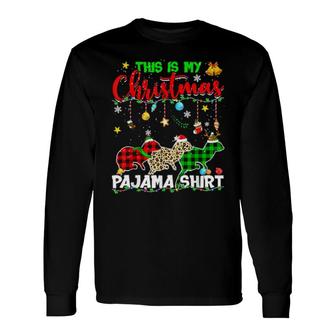 Weasel Xmas Tree Animals This Is My Christmas Pajama Long Sleeve T-Shirt T-Shirt | Mazezy