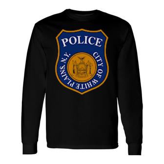 White Plains Police Department Long Sleeve T-Shirt | Mazezy