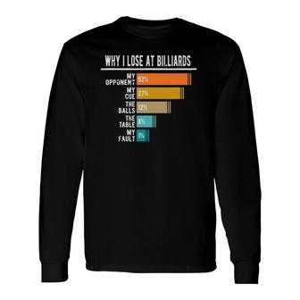Why I Lose At Billiards Long Sleeve T-Shirt T-Shirt | Mazezy