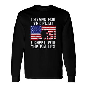 Wild Bobby I Stand For The Flag I Kneel For The Fallen American Pride Honor Patriotic Long Sleeve T-Shirt T-Shirt | Mazezy