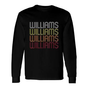Williams Retro Wordmark Pattern Vintage Style Long Sleeve T-Shirt - Thegiftio UK