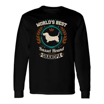 World's Best Basset Hound Grandpa Granddog Long Sleeve T-Shirt T-Shirt | Mazezy