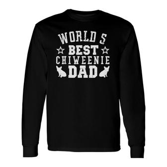 World's Best Chiweenie Dad Long Sleeve T-Shirt T-Shirt | Mazezy UK