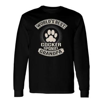 World's Best Cocker Spaniel Grandpa Long Sleeve T-Shirt T-Shirt | Mazezy