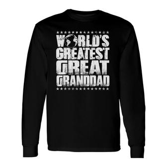 World's Greatest Great Granddad Award Tee Long Sleeve T-Shirt | Mazezy