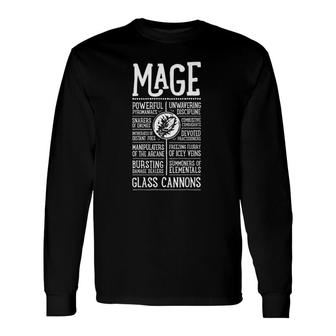 Wow Mage Role Playing Gamer Long Sleeve T-Shirt T-Shirt | Mazezy