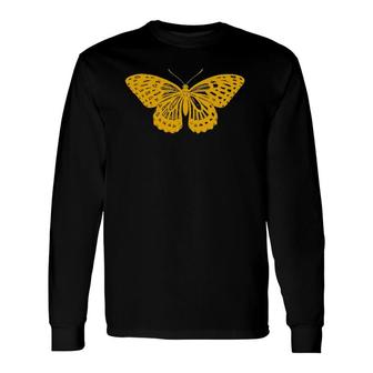Yellow Butterfly Inspirational For Nature Lovers Long Sleeve T-Shirt T-Shirt | Mazezy