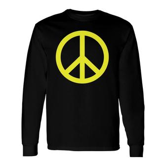 Yellow Peace Sign Peace Lover Long Sleeve T-Shirt