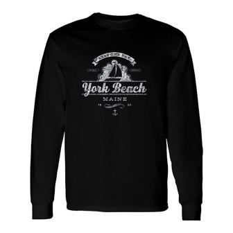 York Beach Me Sailboat Long Sleeve T-Shirt | Mazezy