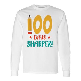 100 Days Sharper Student 100 Days Of School Long Sleeve T-Shirt T-Shirt | Mazezy
