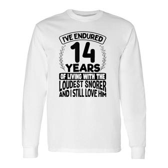 14Th Wedding Anniversary For Her 14 Years Of Marriage Long Sleeve T-Shirt T-Shirt | Mazezy