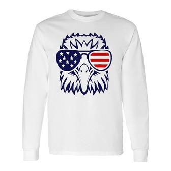 4Th July American Eagle Flag- Independence Day Long Sleeve T-Shirt T-Shirt | Mazezy