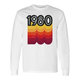 80S Style Retro 42Nd Birthday Vintage 1980 Ver2 Long Sleeve T-Shirt | Mazezy