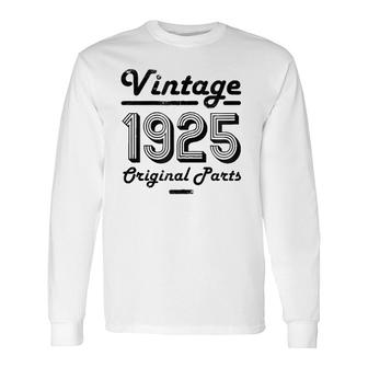 96Th Birthday Vintage 96 Years Old For Her 1925 Zip Long Sleeve T-Shirt | Mazezy