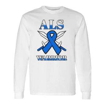 Als Motor Neurone Disease Amyotrophic Lateral Sclerosis Blue Long Sleeve T-Shirt T-Shirt | Mazezy
