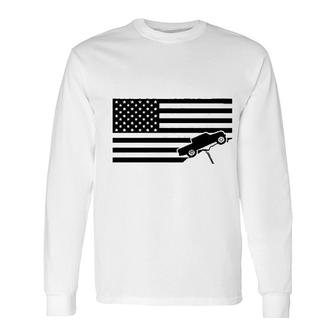 American Flag Usa Gladiator Long Sleeve T-Shirt T-Shirt | Mazezy