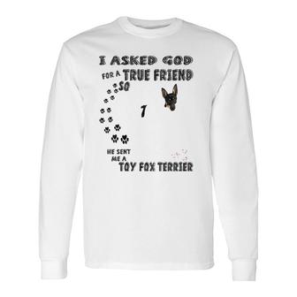 American Toy Fox Terrier Quote Mom Dad Art Cute Amertoy Dog Long Sleeve T-Shirt T-Shirt | Mazezy