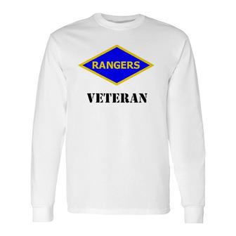 Army Ranger Ww2 Army Rangers Patch Veteran White Long Sleeve T-Shirt T-Shirt | Mazezy