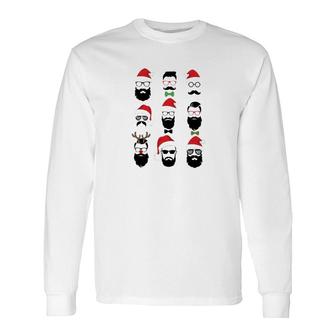 Beards Merry Christmas Classic Long Sleeve T-Shirt | Mazezy