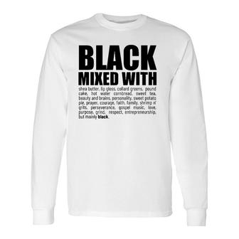 Black Mixed With Proud Expressions Long Sleeve T-Shirt T-Shirt | Mazezy