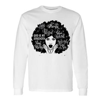 Black History Educated Black Queen Long Sleeve T-Shirt T-Shirt | Mazezy