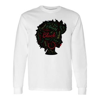 Black History Month Black Lady Long Sleeve T-Shirt T-Shirt | Mazezy