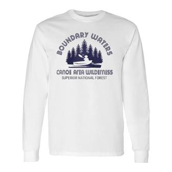 Boundary Waters Canoe Area Distressed Minnesota Bwca Raglan Baseball Tee Long Sleeve T-Shirt | Mazezy