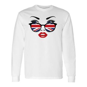 British Uk Flag Cute United Kingdom Long Sleeve T-Shirt T-Shirt | Mazezy