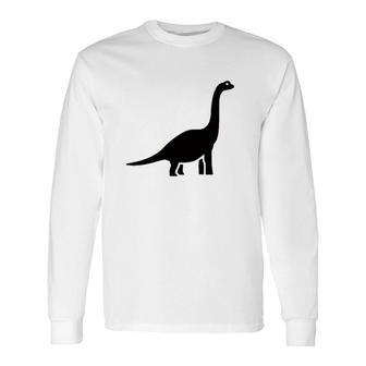 Brontosaurus Dinosaur Animal Lover Long Sleeve T-Shirt | Mazezy