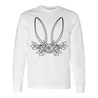 Bunny Ears Black Long Sleeve T-Shirt | Mazezy