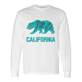California Republic Flag Distressed Bear Long Sleeve T-Shirt T-Shirt | Mazezy DE