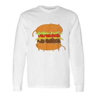 Cat Cheese Burger Long Sleeve T-Shirt T-Shirt | Mazezy